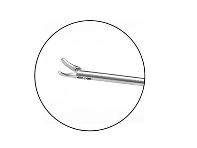 Reposable curved needle holder