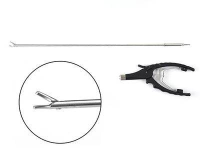 Reposable straight needle holder
