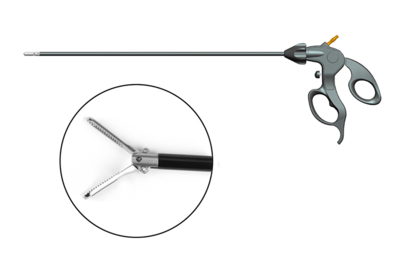 Disposable ratchet on-off atraumatic grasper B